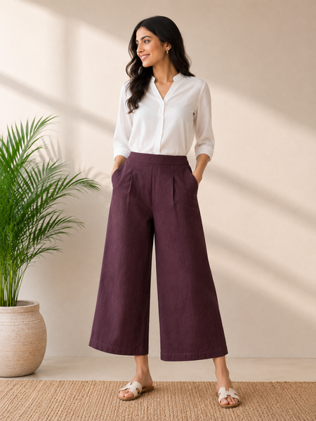 Women's Wide-Leg Tousers