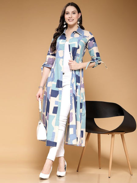 Largish Multicolour Cotton Printed Shrug