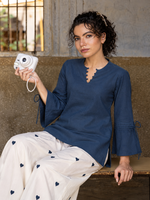Women Regular Pure Cotton Kurti with Farshi Salwar