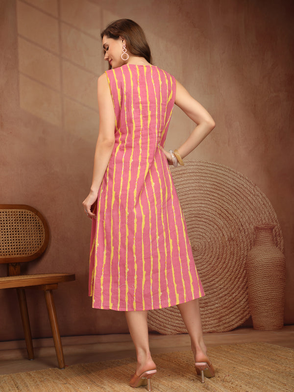 Largish Stylish A-line Cotton Dress for Womens