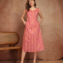 Largish Stylish A-line Cotton Dress for Womens
