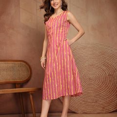 Largish Stylish A-line Cotton Dress for Womens