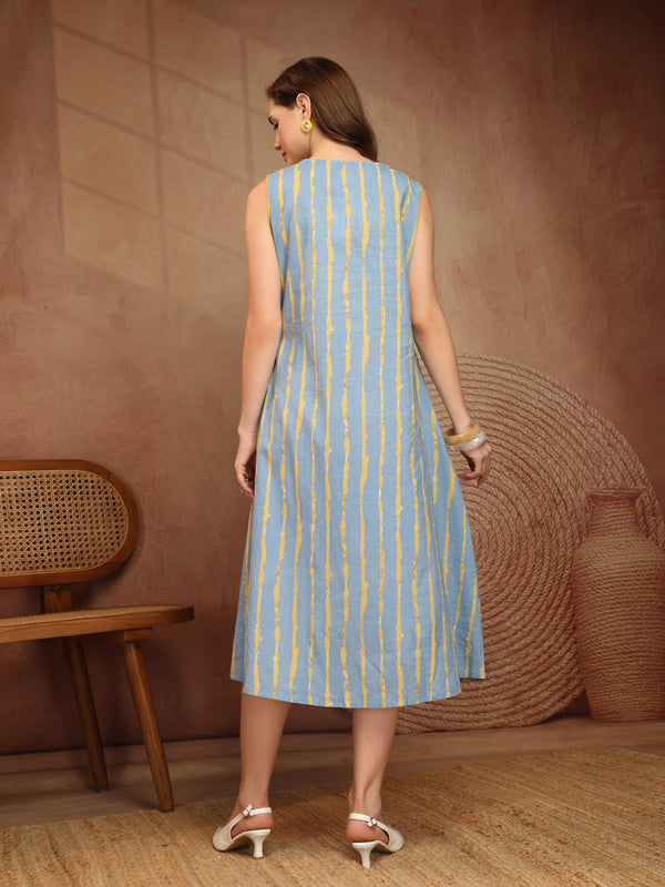 Largish Stylish A-line Cotton Dress for Womens