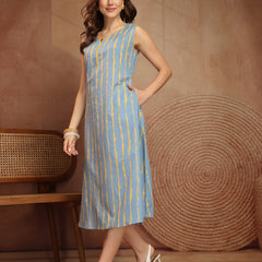 Largish Stylish A-line Cotton Dress for Womens