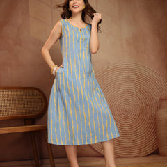 Largish Stylish A-line Cotton Dress for Womens