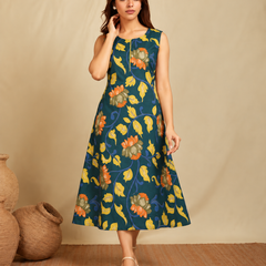 Largish Stylish A-line Cotton Dress for Womens