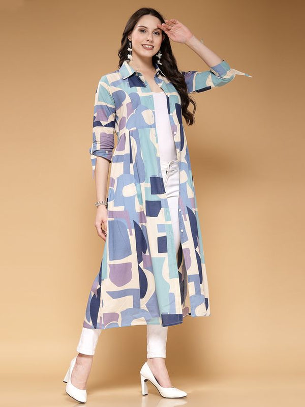 Largish Multicolour Cotton Printed Shrug