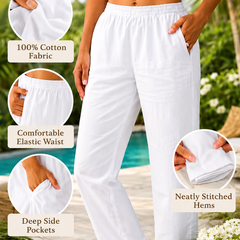 Cotton Flex Straight Fit Pant for Women