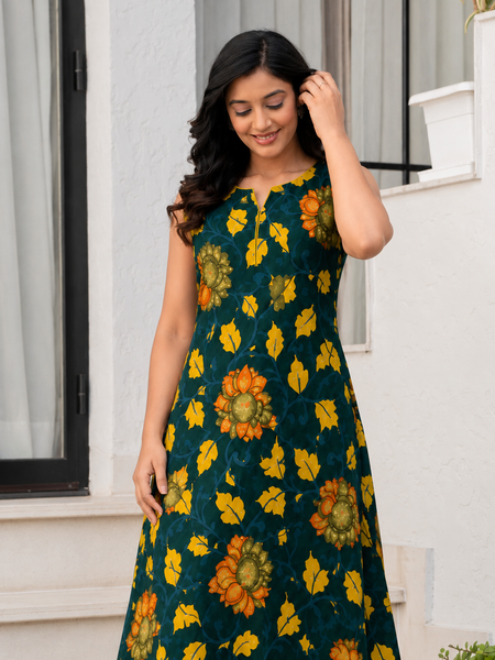 Largish Stylish A-line Cotton Dress for Womens