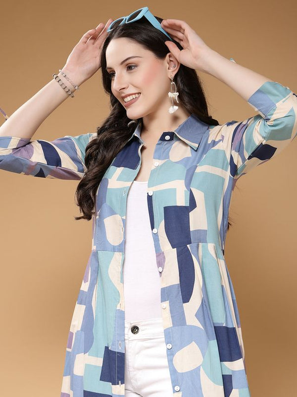 Largish Multicolour Cotton Printed Shrug