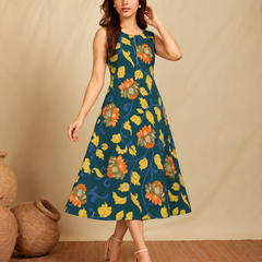 Largish Stylish A-line Cotton Dress for Womens