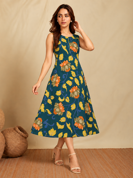 Largish Stylish A-line Cotton Dress for Womens