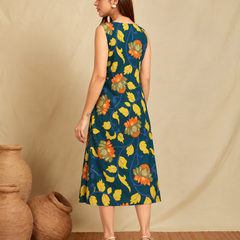 Largish Stylish A-line Cotton Dress for Womens