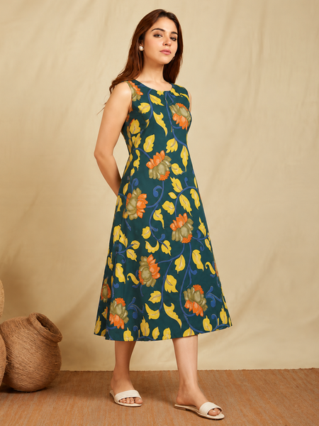 Largish Stylish A-line Cotton Dress for Womens