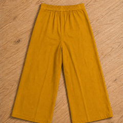 Women’s Yellow Wide-Leg Cotton Trousers