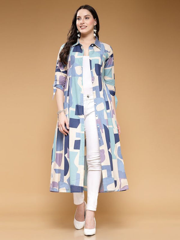 Largish Multicolour Cotton Printed Shrug